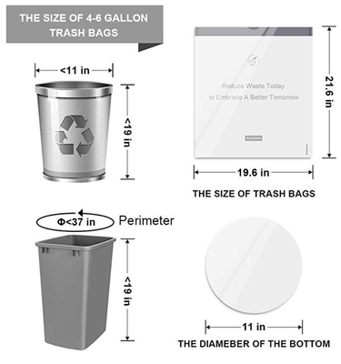 Drawstring Trash Bags On Roll Disposable Bag In Compostable, Eco-Friendly Roll Drawstring Compostable Biodegradable Garb