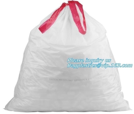 Drawstring Trash Bags On Roll Disposable Bag In Compostable, Eco-Friendly Roll Drawstring Compostable Biodegradable Garb