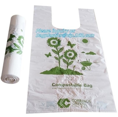 100% Biodegradable plant-based shopping bag, charity donation bags for cloths packing, fully biodegradable compostable P