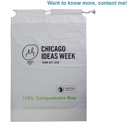 biodegradable compostable eco friendly orn starch dry cleaning laundry bag, biodegradable plastic drawstring laundry bag