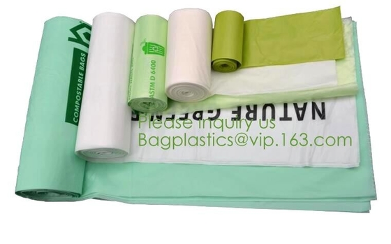 Cornstarch Biodegradable Compostable Bags PLA PBAT BIO BAGS, BIO SACKS, Handle Handy Bags, Singlet Sacks, Vest Carrier