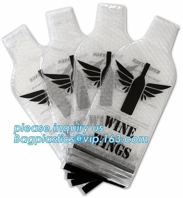 k bottom leakproof reusable wine bottle protector 3 pack bubble travel protective bag,USA Amazon WineSkin Protecto