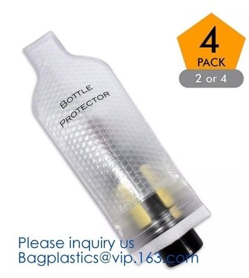 k bottom leakproof reusable wine bottle protector 3 pack bubble travel protective bag,USA Amazon WineSkin Protecto