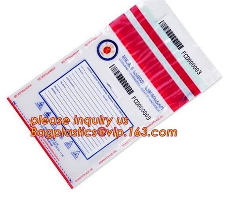 Opaque Tamper Evident Sealing Plastic Bank Money Steb Security Bag / Custom Self Adhesive Plastic Courier Bag, bagease