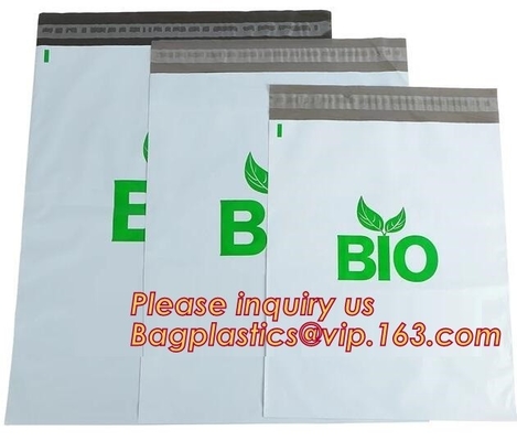 Eco Friendly Waterproof Stretchable Self Sealing Mailing Bags Compostable Corn Starch Bags