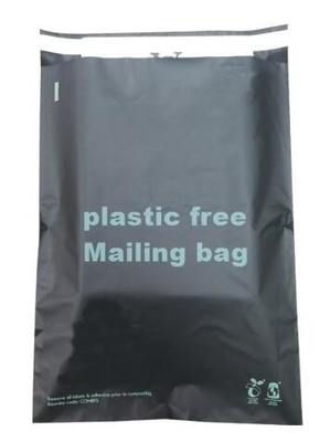 Eco-Friendly Waterproof Durable Grey/White PLA Biodegradable Courier Bags,100% Compostable And Biodegradable Courier Env