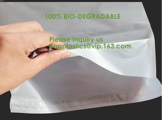 Biodegradable Compostable Plastic Courier Shipping Envelope Custom Matte Black Corn Mailers Bag Bagplastics Bageas
