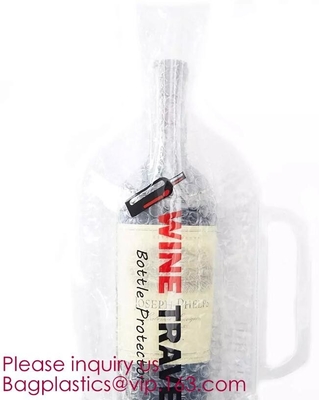 Bottle Protector Bubble Travel Bag,Travel Trip Bag With Bubble Inside And Double ks,Sleeve Travel Bag - Inner Skin