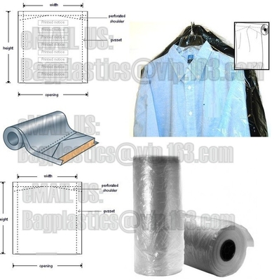 Poly Cover, Garment covers, laundry bag, garment cover film, films on roll, laundry sacks dry cleaning poly garment bags
