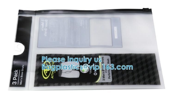 biodegradable Cloth Underwear Hanger Packaging Bag With Snap Button, Eco-Friendly Hook Garment Bag