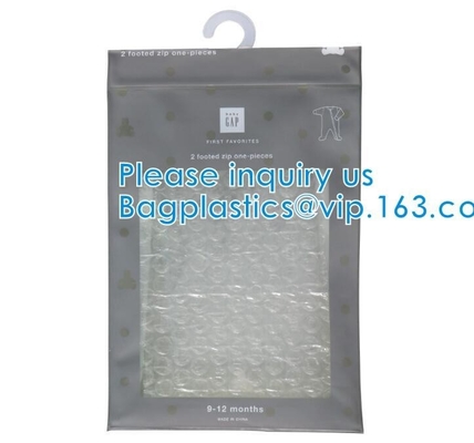 BiodegradableHanger Bag With Zip Lock On The Top, Frosted K Bag Hanger Bag For Clothes, EVA Frost Drawstring Bag