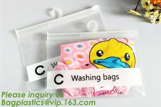 BiodegradableHanger Bag With Zip Lock On The Top, Frosted K Bag Hanger Bag For Clothes, EVA Frost Drawstring Bag