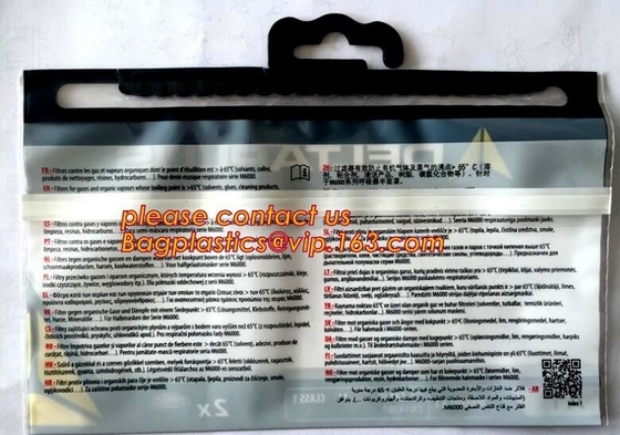 Hooking Bag For Clothing Pouch With Slide Or Self Sealing Zipper, Bag For Swimwear Bag With Hook
