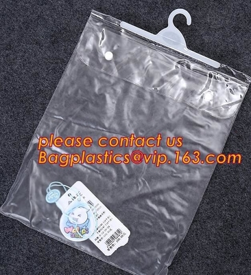 Swimwear Packaging Pouch With K Top, Gusset Bag Bikini Zipper Packaging Bags, Hanger Hook Underwear