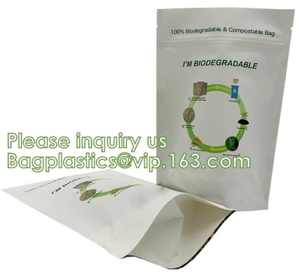 Bagease Bagplastics Brown Kraft Compostable k Food Standup White Resealable Big Stock Plain Paper Bags