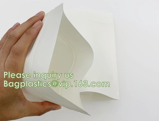 Bagease Bagplastics Brown Kraft Compostable k Food Standup White Resealable Big Stock Plain Paper Bags