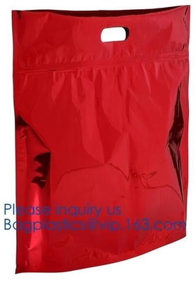 qual seal flat bottom stand up pouch with k,plastic bag slide zipper with side gusset,metalized 8 side seal food p