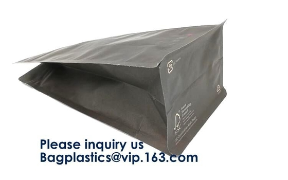 Food Industrial Use And Moisture Proof Feature Resealable Zipper Kraft Paper Food Packaging Bags Doypack Pouch bags