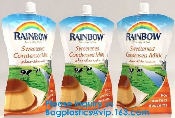 High Barrier Silver Packaging Bags,Aluminum Foil Stand Up Pouch With Spout For Baby Food Packaging Bagease, Bagplastics