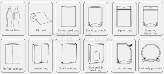 Activity Products Stand-up Pouches Zipper Pouches Box Pouches Spouted Pouches Flat Pouches Kraft Paper Bags