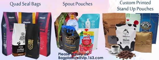 Recycled Eco Friendly Corn Starch k Stand Up Food Packaging 100% Compostable Biodegradable Plastic Pouch Bag