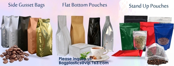 Recycled Eco Friendly Corn Starch k Stand Up Food Packaging 100% Compostable Biodegradable Plastic Pouch Bag