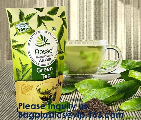 Zipper Stand Up Plastic Biodegradable Food Packaging Pouch Bag With Window,Food Grade Biodegradable Kraft Stand Up Pouch