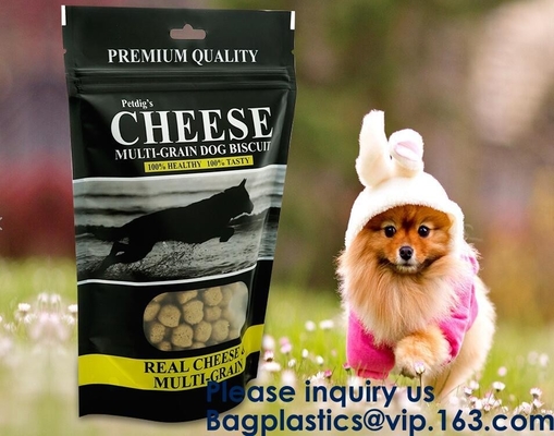 Vivid Custom Printing Flexible Stand Up Plastic Pouch Bag For Dried Food With Clear Window,Child Proof Resealable