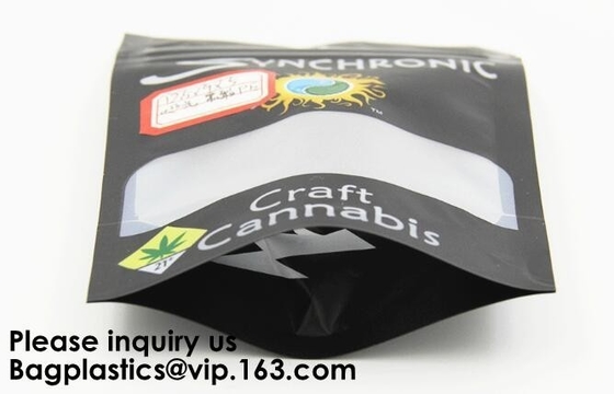 Aluminum Foil Mylar Smell Proof Bag Weed k Bag,Child Resistant Exit Handle Bags Smell Proof For Legal Medicinal Pr