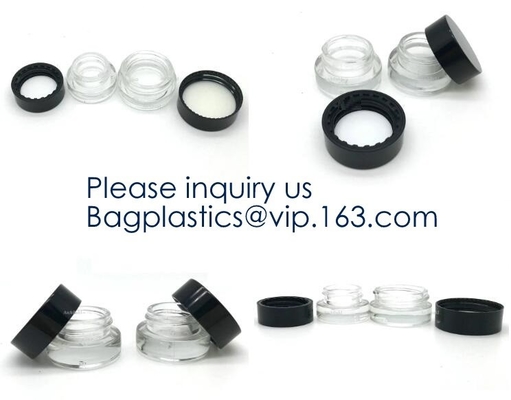 Glass Jar 3ml,5ml,7ml,10ml,15ml,30ml Storage Bottles & Jars, Small Glass Jars Containers Silicone,Plastic,Bamboo,Glass