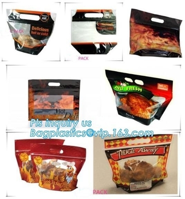 k bag zipper stand up pouch food packaging fresh, zipper stand up fried food bag, Stand up zipper plastic food fri