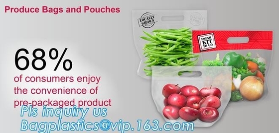 k bag zipper stand up pouch food packaging fresh, zipper stand up fried food bag, Stand up zipper plastic food fri