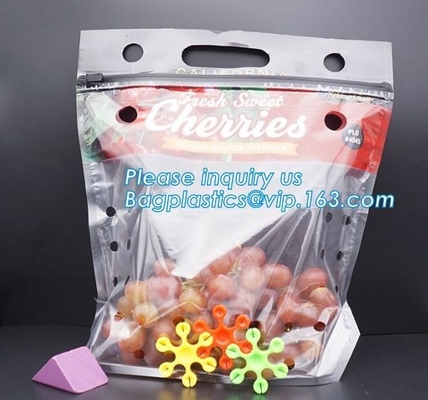 fruit bag for fruit protection, Perforated Better Aseptic Grape Bag, Cherry Bag, Fruit plastic bag, Stand up k fre