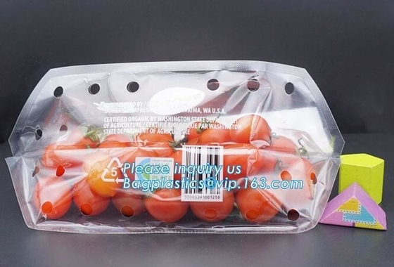 LDPE k aseptic grape bag,cherry bag,fruit bag with hole/slider k fruit bag with air holes for grape packagin