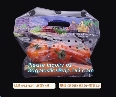 vented Printed Fruit Coex Packaging bag, k Cherry Tomato Packaging Bags With Holes, fruits and cheeries packaging