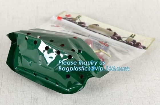 green grapes packing bag with slider/Plastic grapes packing bag/Plastic fruit bag, Vegetable Tomato Packaging Slider Zip