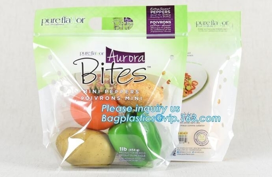 good shrinkage fresh fruit PP bag, Slider k Storage Bag for Fruit, slider zipper bag grape bag for fruit and veget
