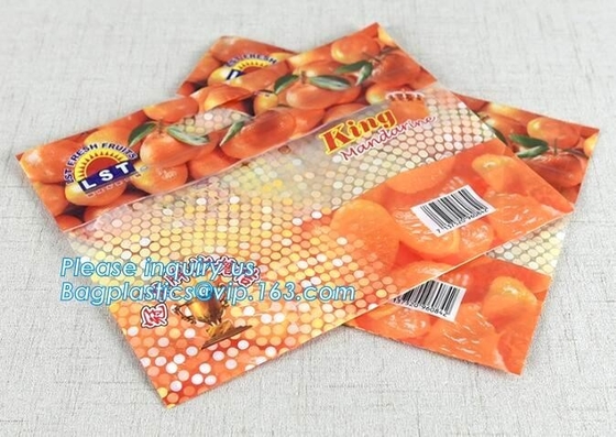 fresh fruit packaging bag with holes/OPP/CPP transparent standing fresh fruit bag with holes,  slider storage bag/