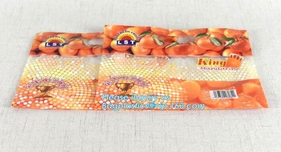 fresh fruit packaging bag with holes/OPP/CPP transparent standing fresh fruit bag with holes,  slider storage bag/