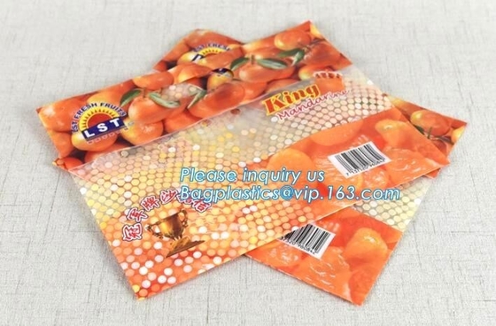 fresh fruit packaging bag with holes/OPP/CPP transparent standing fresh fruit bag with holes,  slider storage bag/