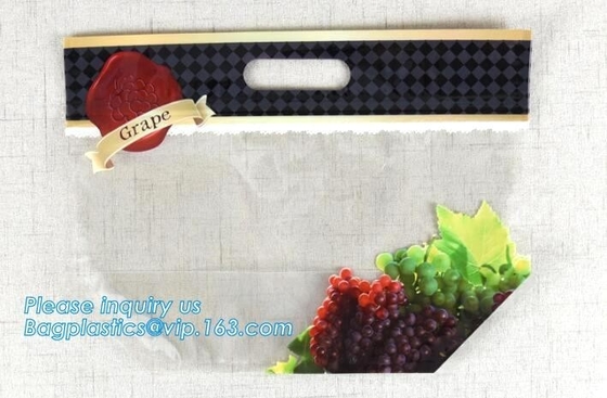 Custom colorful printed slider ldpe k bag, stand up slider zipper export pe grapes bag, zipper lock freezer storag