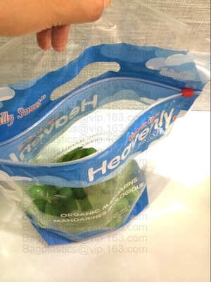 vegetable and fruit packing zipper zip lock slider bag, Green grapes packaging bag with slider/Grapes packing bag/Plasti