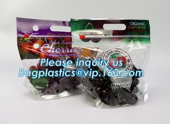 reusable clear printed zippered storage slider bag for vegetables and fruits, recyclable fresh fruit packaging k w
