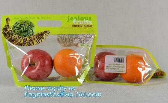 Micro Perforated Plastic Bag For Vegetable bread fruit, bopp fresh vegetable packaging bag, Clear Fresh Vegetables Packa
