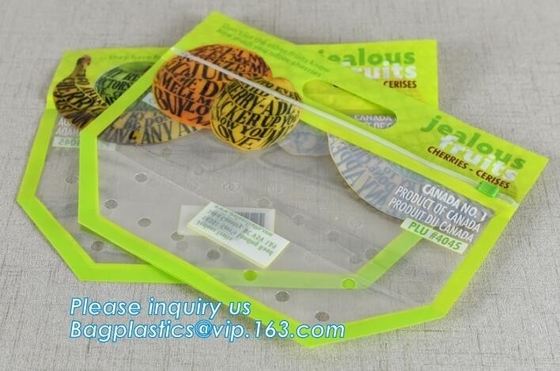 Micro Perforated Plastic Bag For Vegetable bread fruit, bopp fresh vegetable packaging bag, Clear Fresh Vegetables Packa