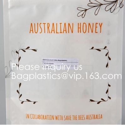 Compostable Corn Starch Laminated Biodegradable Packaging Bag PLA Bag PBAT Corn Starch Compostable Pouch With Lip
