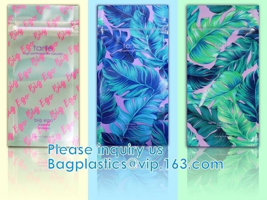 Smell Proof Mylar Zip Lock Stand Up Pouches Aluminum Foil Metallic Gold Logo Custom Printed Herbal Dried Bags