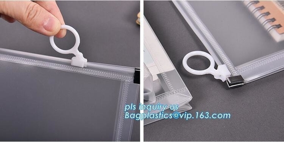 Custom Packaging Clear PVC Jelly Bag with Plastic Slider k PVC Storage Cosmetics Packing Bag, white logo small pla