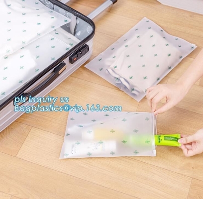 custom logo printed transparent clear vinyl plastic packaging bags with slider zipper k