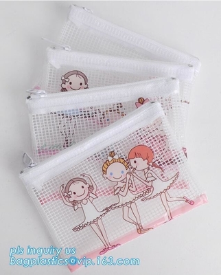 100% Biodegradable eco-friendly k slider plastic transparent clear EVA bag, stationery package slider bag with cus
